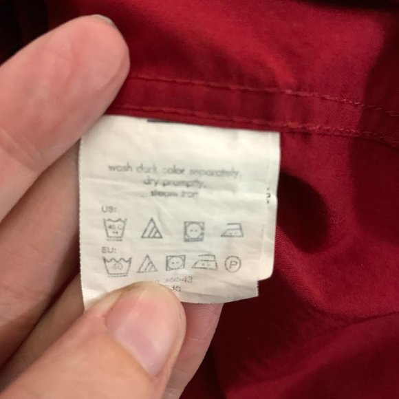 Arrow | Red Regular Fit Button-Down Dress Shirt | Sz L [16-16.5 | 34/35] - Picture 8 of 10